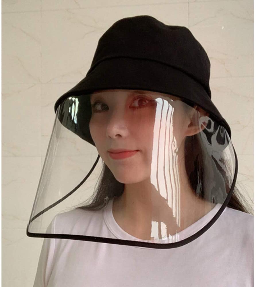 Protective Face Shield Fisherman Hat Anti-Spitting Splash Facial Cover Windproof Dustproof Safety Mask Anti Drool Saliva Respirator Isolation Mask Anti UV Sun Cap Lightweight Transparent Goggles - flagsshop