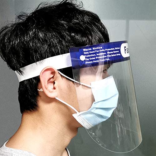 Reusable Safety Face Shield,  Adjustable Transparent Full Face Protective Visor with Eye & Head Protection, Anti-Spitting Splash Facial Cover for Women Men - flagsshop