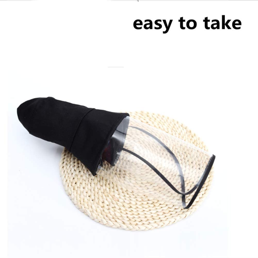 Protective Face Shield Fisherman Hat Anti-Spitting Splash Facial Cover Windproof Dustproof Safety Mask Anti Drool Saliva Respirator Isolation Mask Anti UV Sun Cap Lightweight Transparent Goggles - flagsshop
