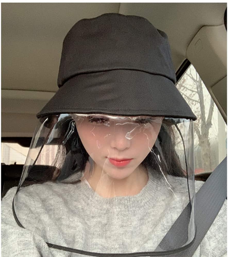 Protective Face Shield Fisherman Hat Anti-Spitting Splash Facial Cover Windproof Dustproof Safety Mask Anti Drool Saliva Respirator Isolation Mask Anti UV Sun Cap Lightweight Transparent Goggles - flagsshop