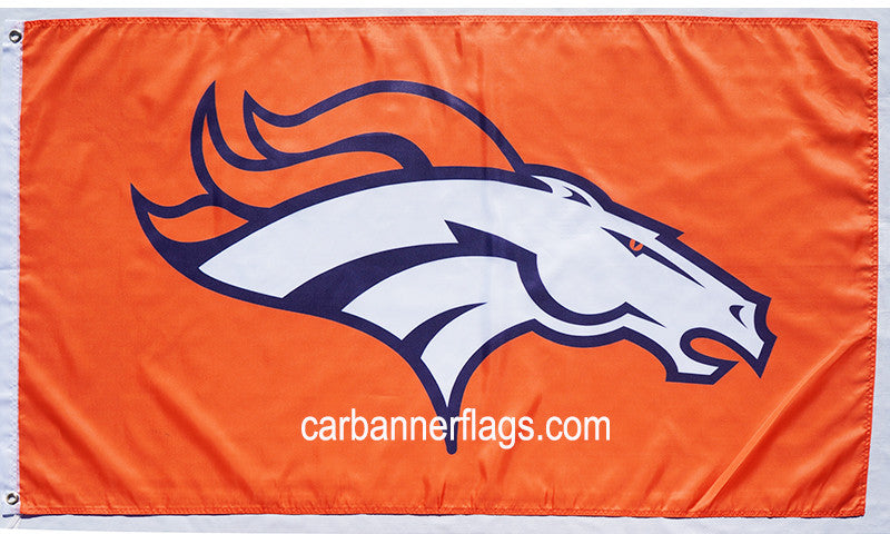 Denver Broncos 3 Time Super Bowl Champions Flag