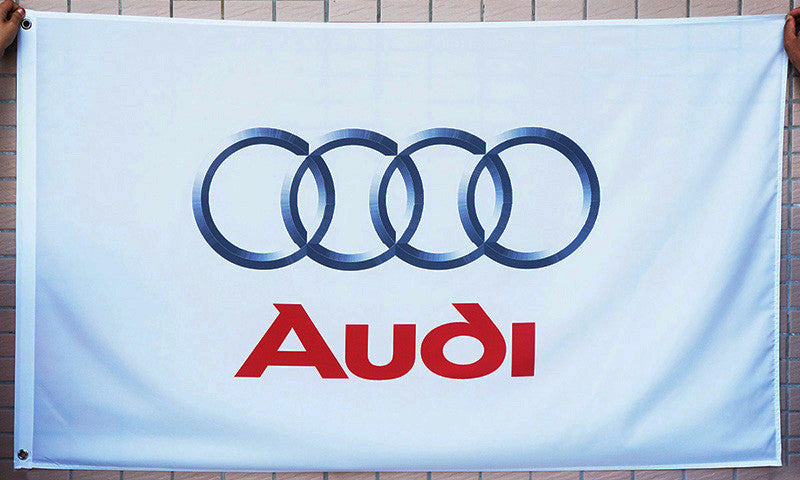 Audi Flag-3x5 FT-100% polyester-Quattro Banner-Checkered - flagsshop