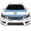 Argentina Car Hood Cover Flag ,Argentina Engine Banner,3.3X5ft, 100% Polyester Elastic Fabrics Can be Washed
