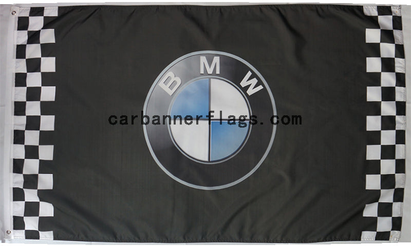 BMW flag-3x5 FT-100% polyester-Checkered Banner-mini - flagsshop