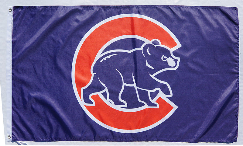 Chicago Cubs Walking Bear 24 Steel Logo Sign