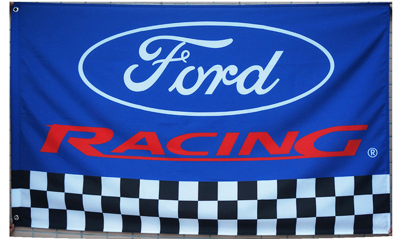 Ford Flag-3x5-Checkered Banner-for Saleen-Mustang-Shelby-Cobra-Cortina - flagsshop