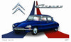 Citroen Flag-3x5 Banner-2 Metal Grommets-Black-White with car logo - flagsshop
