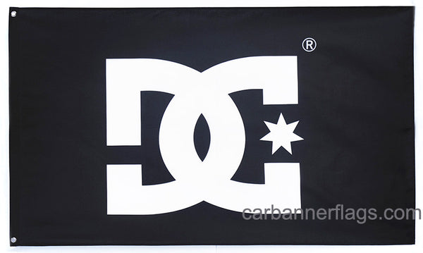 DC Dcshoecouse Flag-3x5 FT-Black-100% polyester-2 Metal Grommets Banner-Black - flagsshop