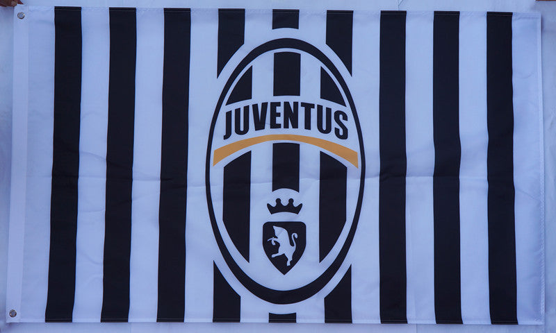 Drapeau officiel FC Juventus (série A) 150x90 c 100% polyester Drapeau officiel FC Juventus (série A) 150x90 c 100% polyester