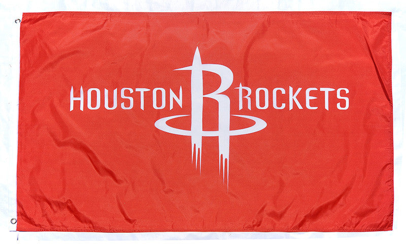 Red/yellow R Rockets Banner Houston Rockets Flag-3x5FT Banner-100% polyester NBA Champions Houston ...