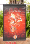 Traditional Merry Christmas Home Garden Flag - "12.5 x 18" "28 x 40" Inches - flagsshop