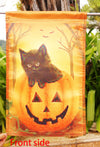 Halloween Kitten Black Cat Garden Flag Fall- "12.5 x 18" "28 x 40" Inches - flagsshop