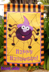 Spider Halloween Garden Flag Witch Hat Spooky 12.5 x 18 Briarwood Lane"12.5 x 18" "28 x 40" Inches - flagsshop