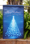 Sparkle Merry Christmas Tree Home Garden Flag - "12.5 x 18" "28 x 40" Inches