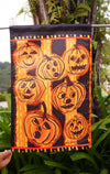 Family garden Halloween pumpkins flag bunting, "18" x 12.5 "x 28 to 40 inches - flagsshop