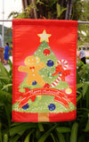 Merry Christmas Tree Gingerbread Candy Cane Home Garden Flag - "18" x 12.5 "x 28 to 40 inches - flagsshop