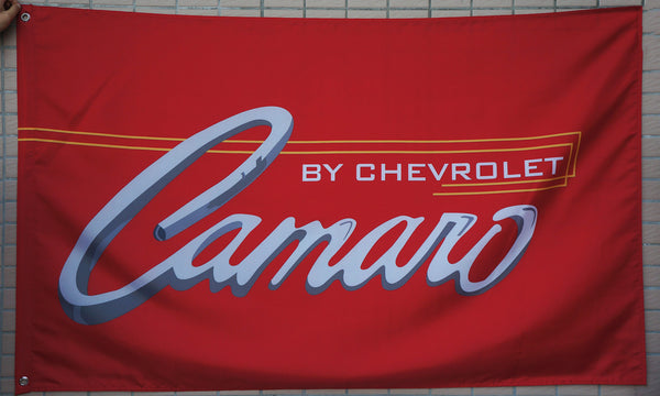Chevrolet Camaro flag for car racing-3x5 FT-Checkered Banner-Red-Green-Black-White - flagsshop
