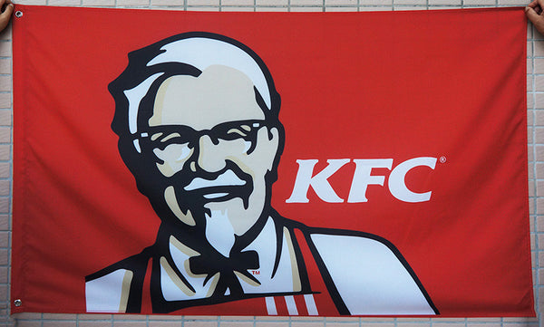 KFC Flag-3x5 FT kentucky fried chicken Flag-100% polyester-Banner-Red - flagsshop