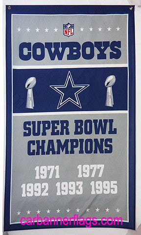Dallas Cowboys Flag-3x5 NFL Banner-100% polyester-Helmet-Champions - flagsshop