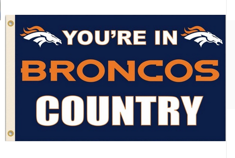 WinCraft Denver Broncos Blackout Sideline Bandiera 3x5 Piedi – Banner In Poliestere Per Esterno/Interno