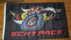 Dodge Scatpack Flag-3x5 FT Banner-100% polyester-2 Metal Grommets - flagsshop