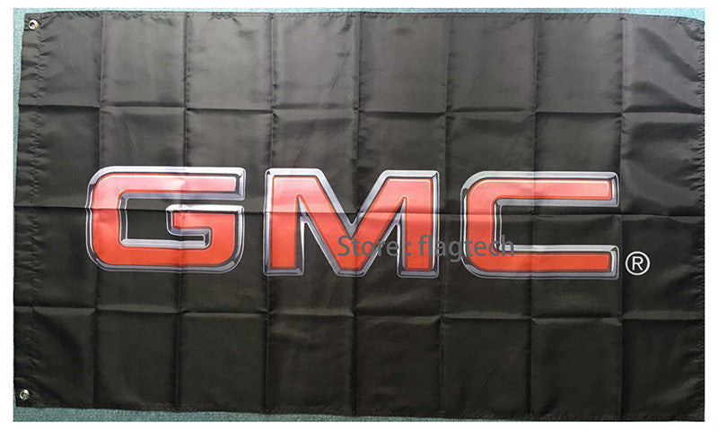 GMC Flag-3x5 FT-100% polyester Banner-Black - flagsshop