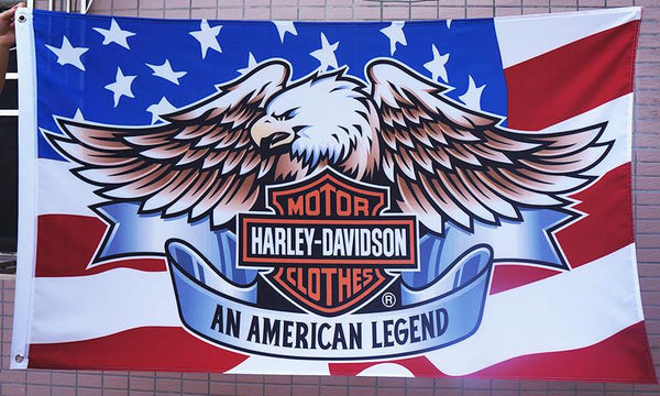 Harley Davidson FLAG HD BANNER LEGENDARY-3x5 motorcycles banner-Harley Flags - flagsshop