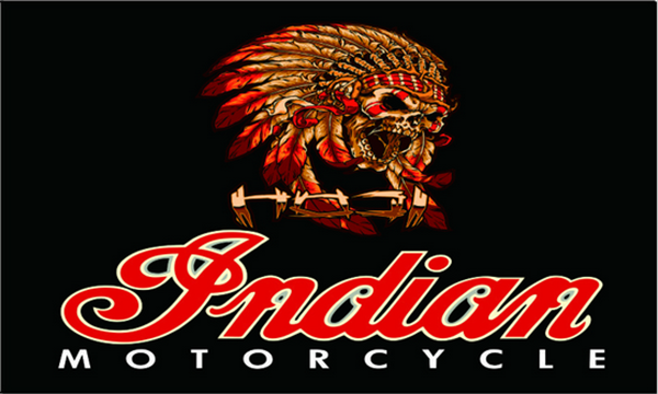 Indian motorcycles Flag-3x5 FT-100% polyester Banner-Red-Yellow - flagsshop