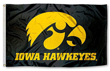 Iowa Hawkeyes Flag-3x5 FT NCAA Banner-100% polyester-2 Metal Grommets-one side & 2 sides - flagsshop