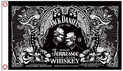 Jack Daniel's Flag Jack Daniels happy hour Flag-3x5 checkered Banner-Metal Grommets - flagsshop