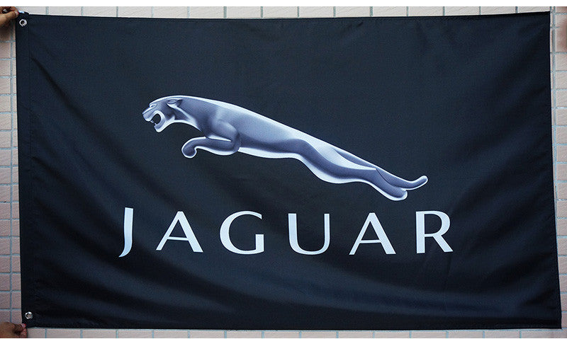 Jaguar Flag-3x5 FT-100% polyester Banner-Green-Black - flagsshop