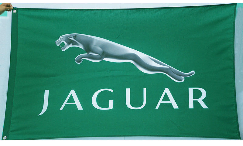 Jaguar Flag-3x5 FT-100% polyester Banner-Green-Black - flagsshop