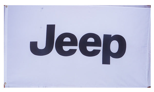 Jeep Flag-3x5 FT-100% polyester Banner-white-green-earth yellow - flagsshop