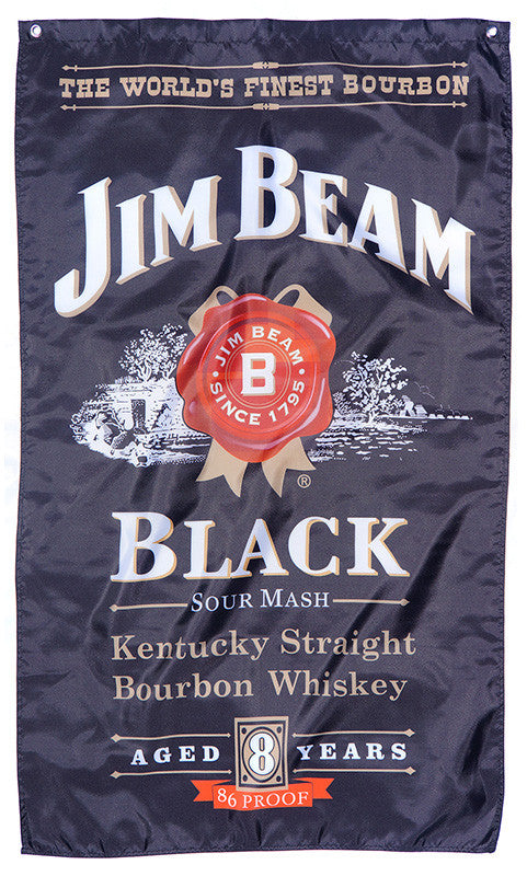 Jim Beam flag-3x5 FT-100% polyester-Banner-Black - flagsshop