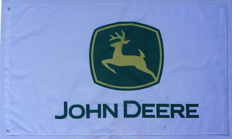 John deere flag-3x5 FT-100% polyester-Banner-one sided & 2 sided - flagsshop