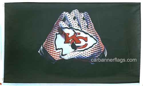 Kansas City Chiefs Flag-3x5 FT Banner-100% polyester-2 Metal Grommets-super bowl - flagsshop