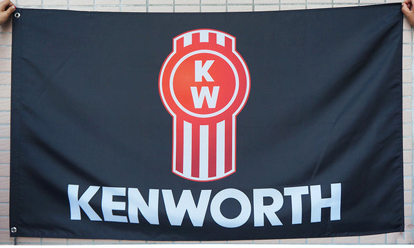 Kenworth Flag-3x5 FT-100% polyester-Banner-Black - flagsshop