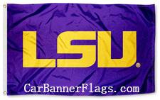 LSU Flag-Louisana State College Flag-LSU logo Educational institution flag - flagsshop