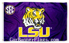 LSU Flag-Louisana State College Flag-LSU logo Educational institution flag - flagsshop