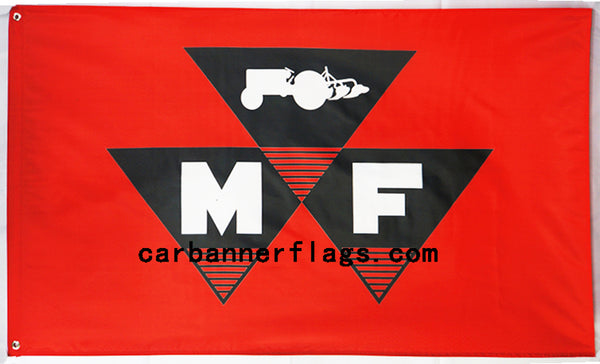 Massey Ferguson Flag-3x5 FT MF Banner-100% polyester-2 Metal Grommets - flagsshop