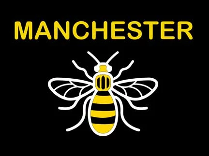 MANCHESTER BEE Flag-3x5 FT Banner-100% polyester-2 Metal Grommets - flagsshop