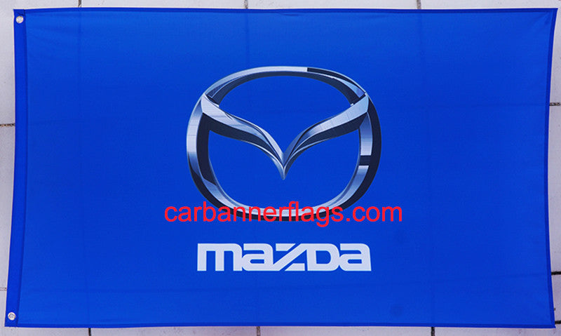 Mazda Flag-3x5 Racing Banner-100% polyester-Blue - flagsshop