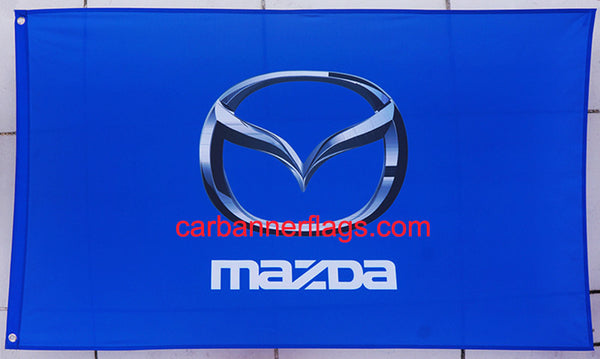 Mazda Flag-3x5 Racing Banner-100% polyester-Blue - flagsshop