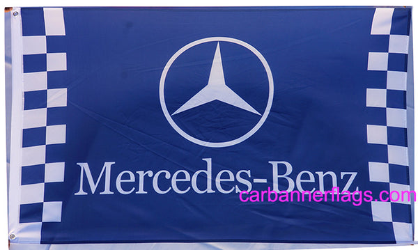 Mercedes benz Flag-3x5 Checkered AMG 3M Banner-100% polyester - flagsshop
