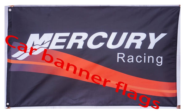 Mercury flag-3x5 FT Mercury Lincoln Racing Banner-100% polyester-2 Metal Grommets - flagsshop