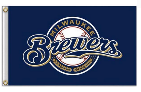 Milwaukee Brewers Flag-3x5 Banner-100% polyester - flagsshop