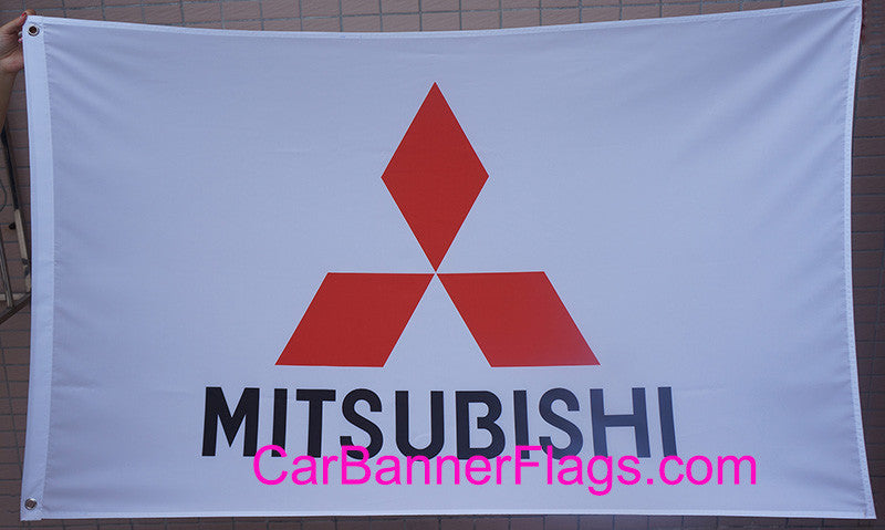 Mitsubishi Flag-3x5 Banner-100% polyester-White - flagsshop