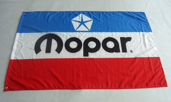 Mopar Flag-3x5 Checkered Banner-Metal Grommets - flagsshop