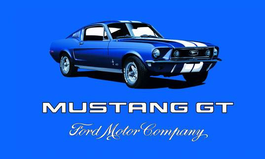Ford Mustang Flag-3x5 Banner-100% polyester - flagsshop