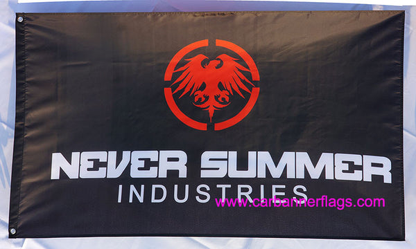 Never Summer Flag-3x5 Banner-100% polyester-black - flagsshop